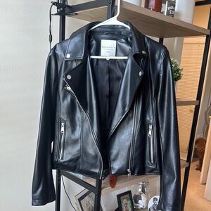 Bagatelle Black Leather Motorcycle Jacket
